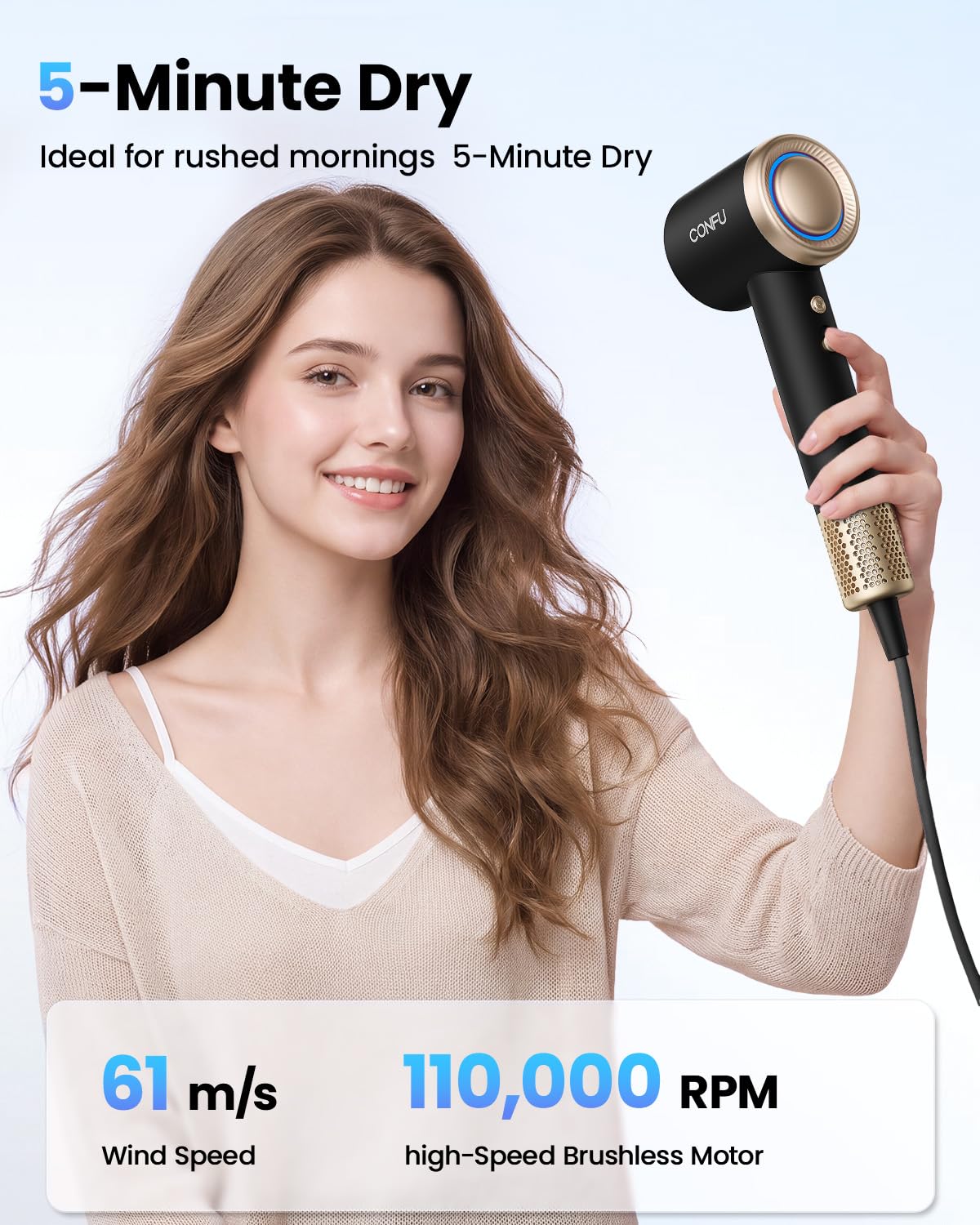 CONFU High-Speed Ionic Hair Dryer with Diffuser