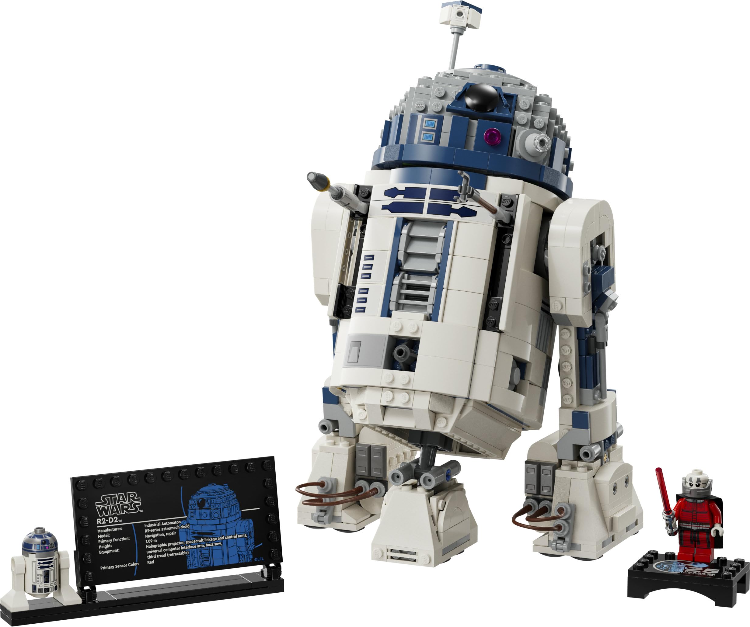 LEGO Star Wars 75379 R2-D2 Spielzeug – Spielfigur zum Ausstellen mit drehbarem Kopf, Periskop und Werkzeugen mit Darth Malak Minifigur – Geschenk für Jungs ab 10 Jahren und Erwachsene