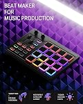 Donner MIDI Pad Beat Maker with 16 Beat Pads, 2 Assignable Fader & Knobs USB MIDI Pad Controller STARRYPAD