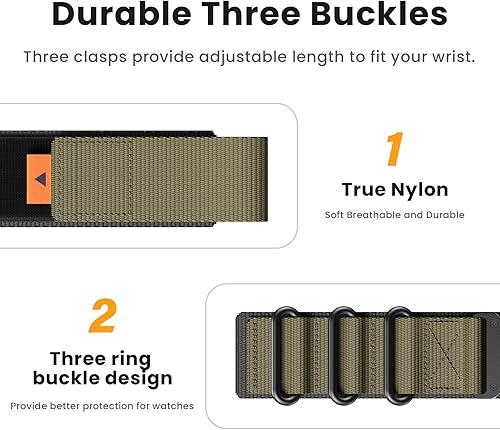 Miniatura 4 de ANCOOL Para Fenix 7X Watch BandFenix 36X5X Correa de reloj de 1.024 in Correa de reloj de nailon para Fenix 6X ProTactix 7Epix Pro 2.008 in