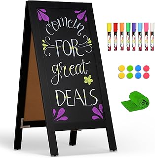 4 THOUGHT A-Frame Double-Sided Magnetic Chalkboard 40