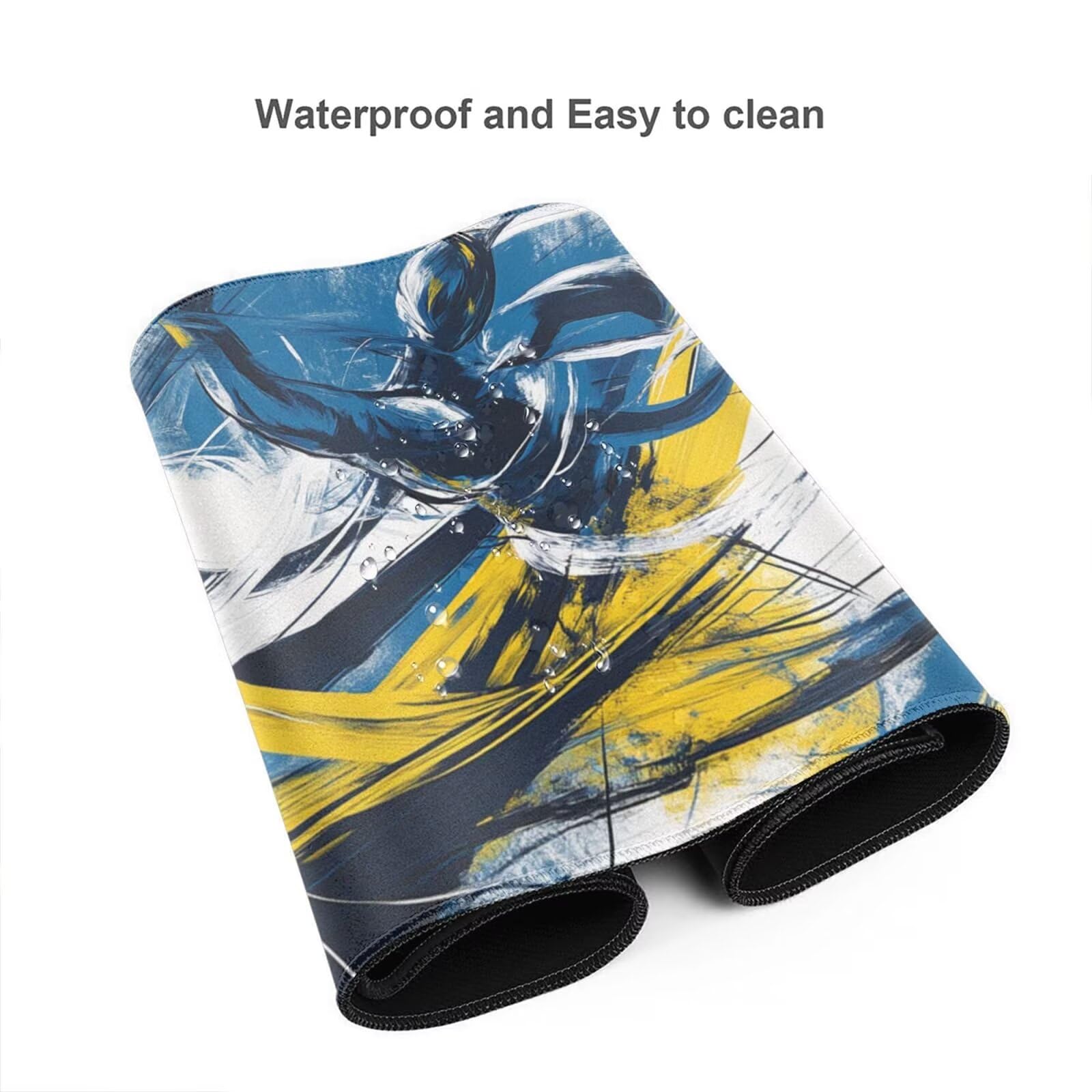 Alfombrilla Ratón Abstracto Alfombrilla Ratón XXL 1600 x 800 mm, Ballet Mouse Pad Gaming con Bordes Cosidos, Impermeable Mousepad XXL Base de Goma Antideslizante Duradera, Mouse Pad para Oficina Q538