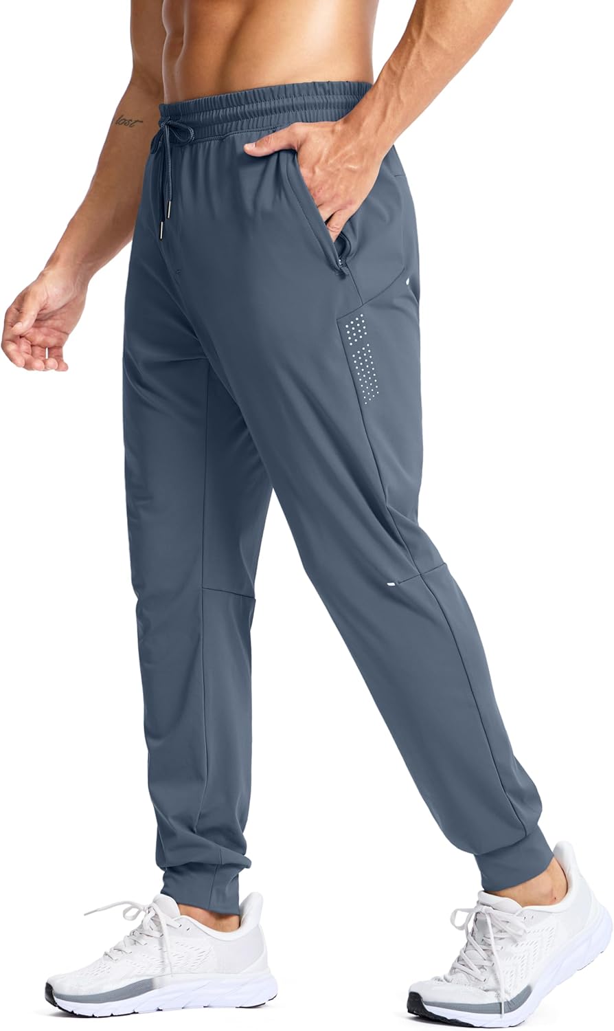 G Gradual Men's Joggers with Zipper Pockets Athletic Workout Gym Pants Stretch Running Track Jogging Sweatpants for Men - Image 4