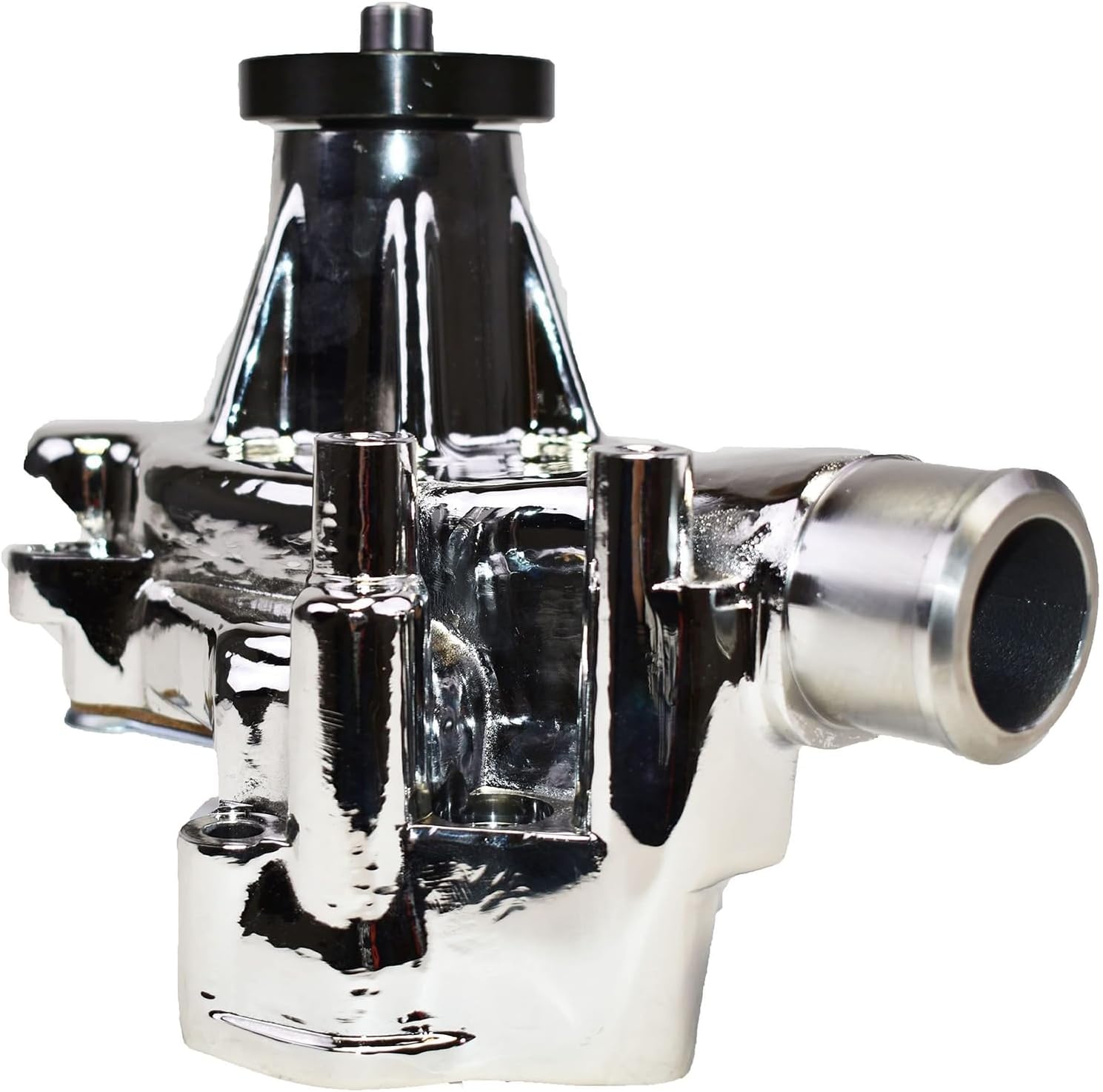 A-Team Performance Long-Style Chrome Water Pump - High-Flow Mechanical Design - Compatible with Chevrolet Small-Block V8 Gen I 265-400 ci - Water Pump Automotive for Cars & Trucks - Pack of 1