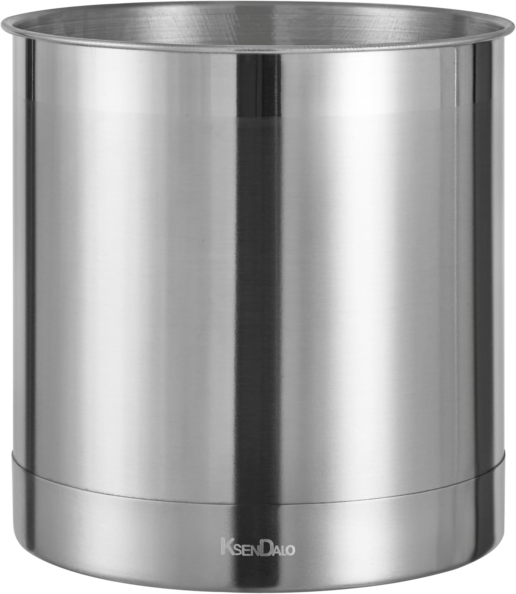 KSENDALO 7" Wide Large Utensil Holder Stainless Steel, 6.2" Deep