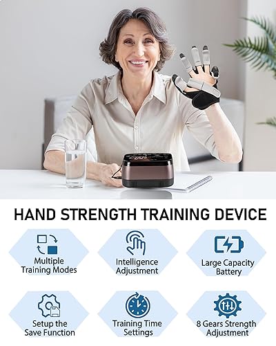 Miniatura 2 de Guantes de robot de rehabilitación de manos, equipo de terapia de mano para accidente cerebrovascular, guante de mano para recuperación