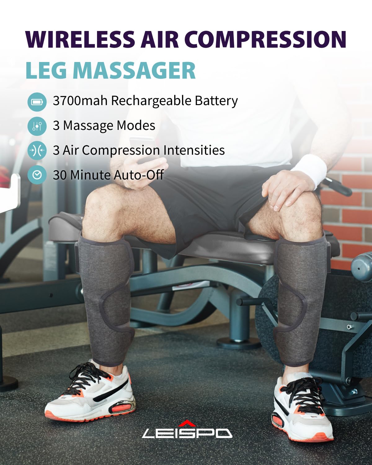 Massaggiatore per gambe – Massaggiatore portatile a compressione per polpaccio per piedi per papà e mamma, miglior regalo (set da due)