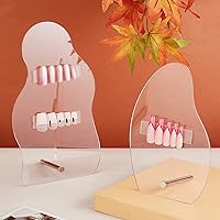 Vista 3 de PH PandaHall 2 juegos de tableros de exhibición de arte de uñas, 50 piezas de puntas de uñas postizas, exhibición de muestra de acrílico para uñas