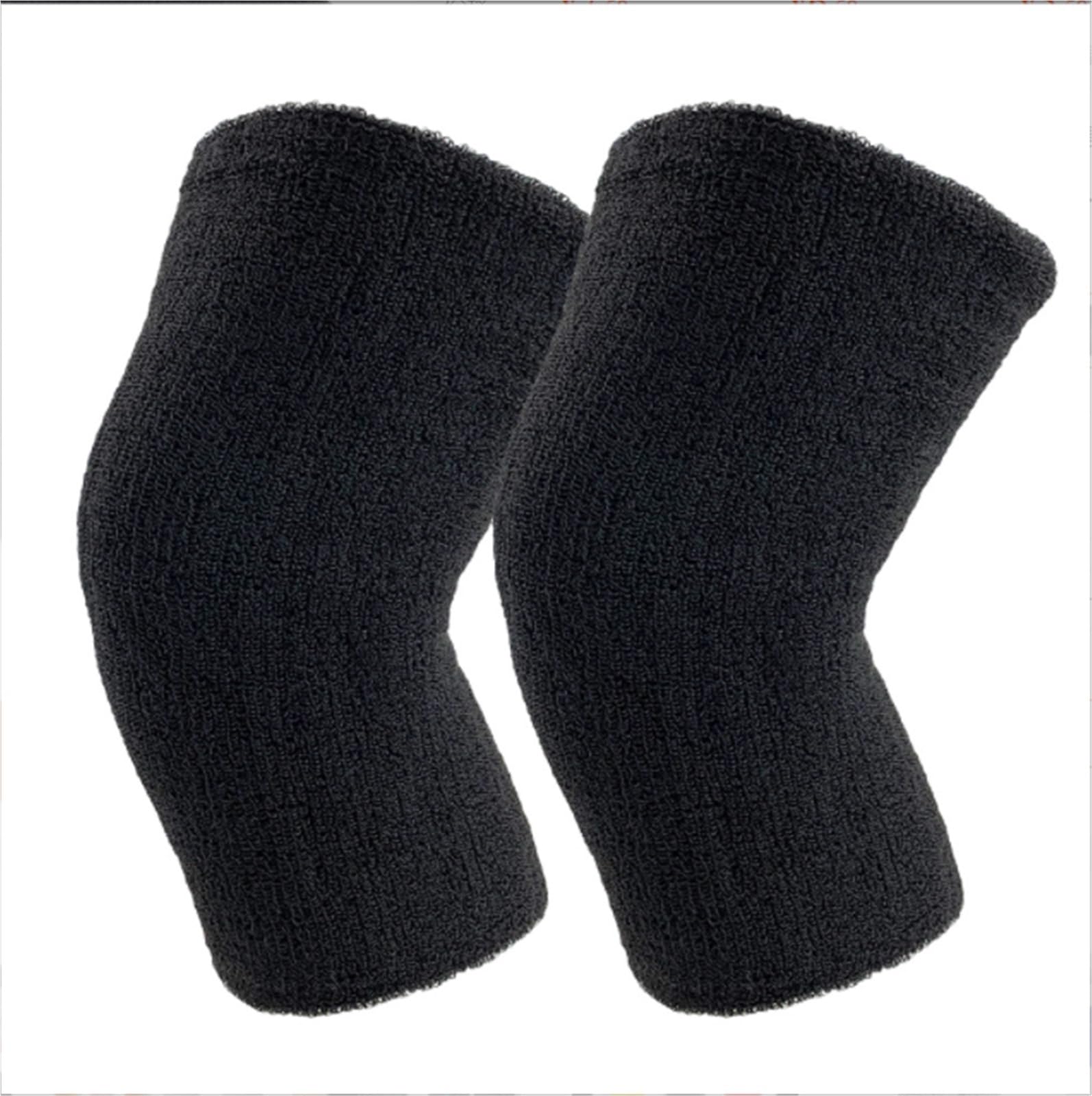Ginocchiera Ginocchiere Unisex in Cotone for Calore E Supporto for Le Gambe for Fitness Danza Tutore Ginocchio(Black-b)