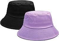 Vista 1 de NPJY 2 Packs Bucket Hat for Women Men Cotton Summer Sun Beach Fishing Cap