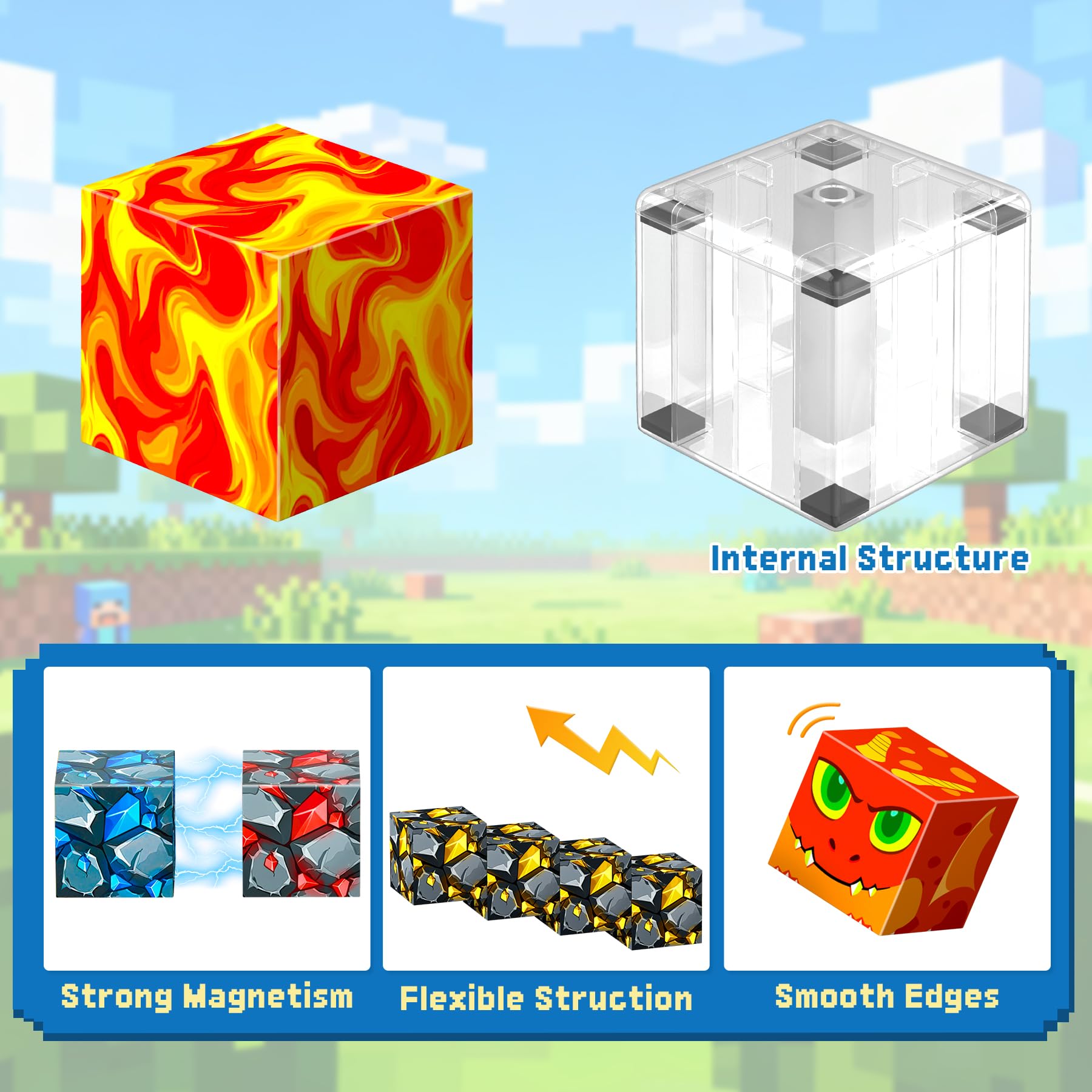 Magnetic Building Blocks, 150 Pieces Magnetic Building Blocks from 4 Years, Magnetic Toy Magnets Children, Magnetic Blocks for Children from 3 4 5 6 7 8 9 Years Construction