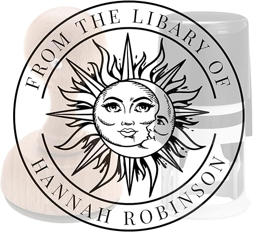 Miniatura 7 de de The Library of Ex Libris - Sello de libro personalizado, sello de biblioteca personalizado, monograma de regalo para profesores o sello de goma