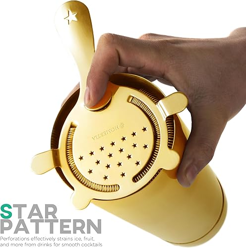 Miniatura 3 de Homestia Hawthorne Colador de cóctel  Colador de barra de acero inoxidable para bartending, colador de bebidas para barmanes y mixólogos, colador de