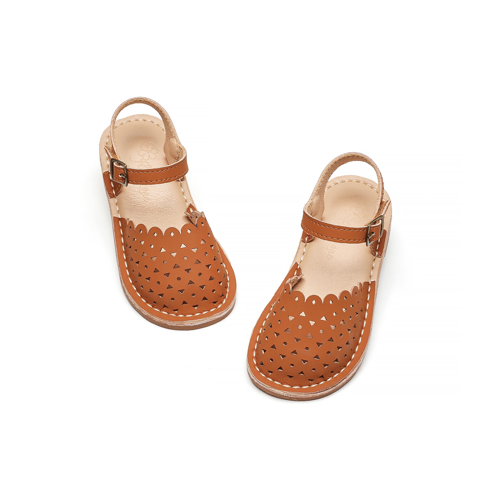 Flaryzone Toddler Girls Sandals Open Toe Flat Flower Girl Dress Shoes
