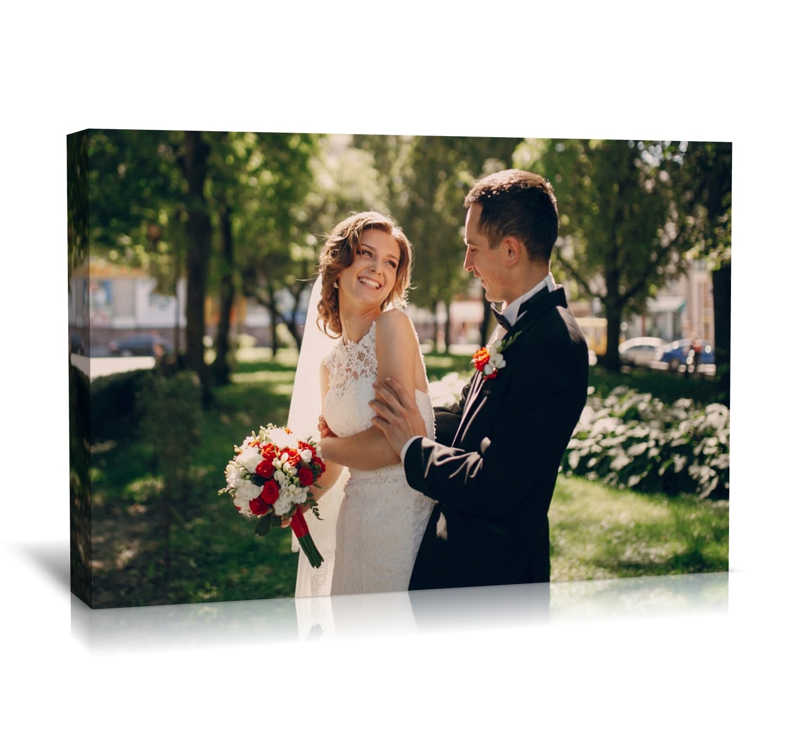 TreeDeal Custom Canvas Prints with Your Photos, Framed 30” x 20” Personalized Pictures Print, Customized Photo to Canvas Wall Art Ideal for Home Decor Gift Wrapping Pets Family Baby Wedding Canvas Wrap 30"L x 20"W