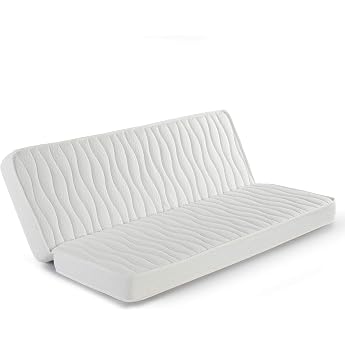 Folding Mattress 140 x 200 cm for Sofa Bed 13 cm High Stretch Fabric with Safety Strip and Available in Various Sizes