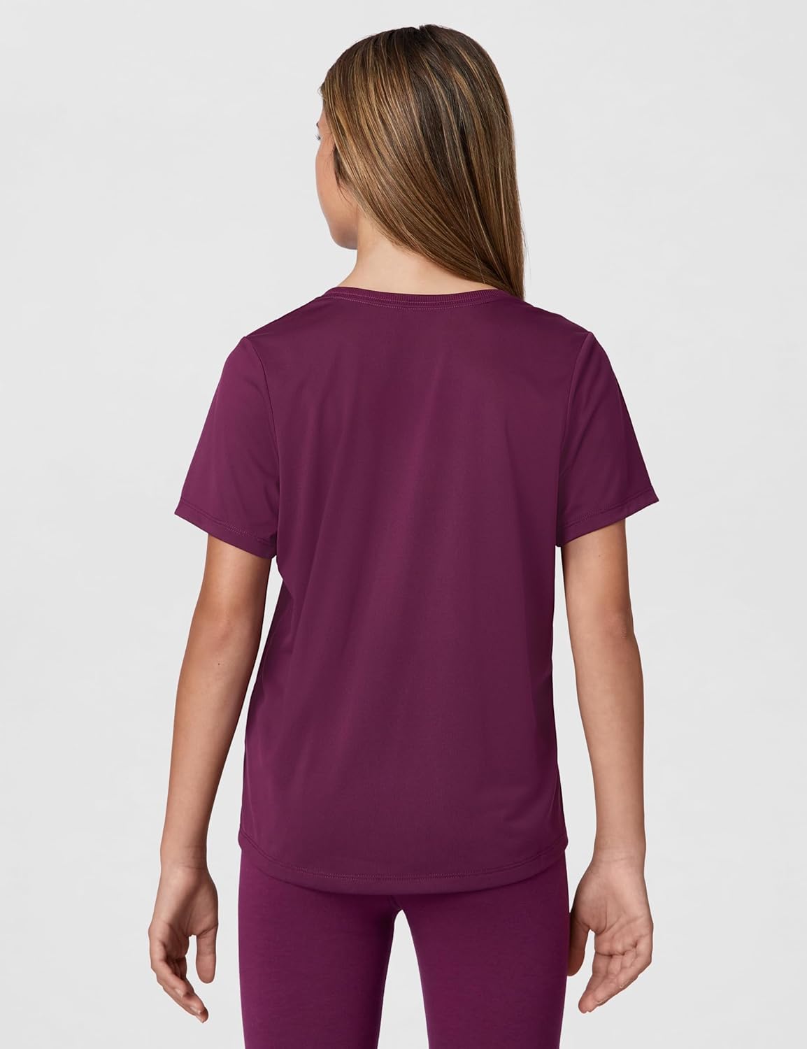 Nike Girls' One Fitted Dri-FIT Short-Sleeve Top T-Shirt (Large Swoosh Logo)