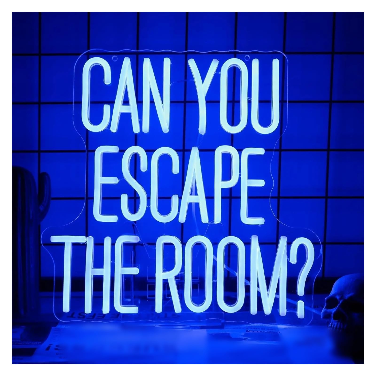 Wiszące neony artystyczne Escape Room Neon Możliwość Przyciemniania Światła LED USB Do Dekoracji Sypialni W Barze Domowym 33X32.3cm