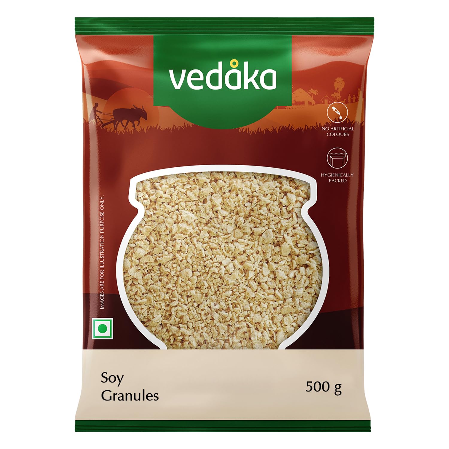 Amazon Brand - Vedaka Soy Granules, 500 g