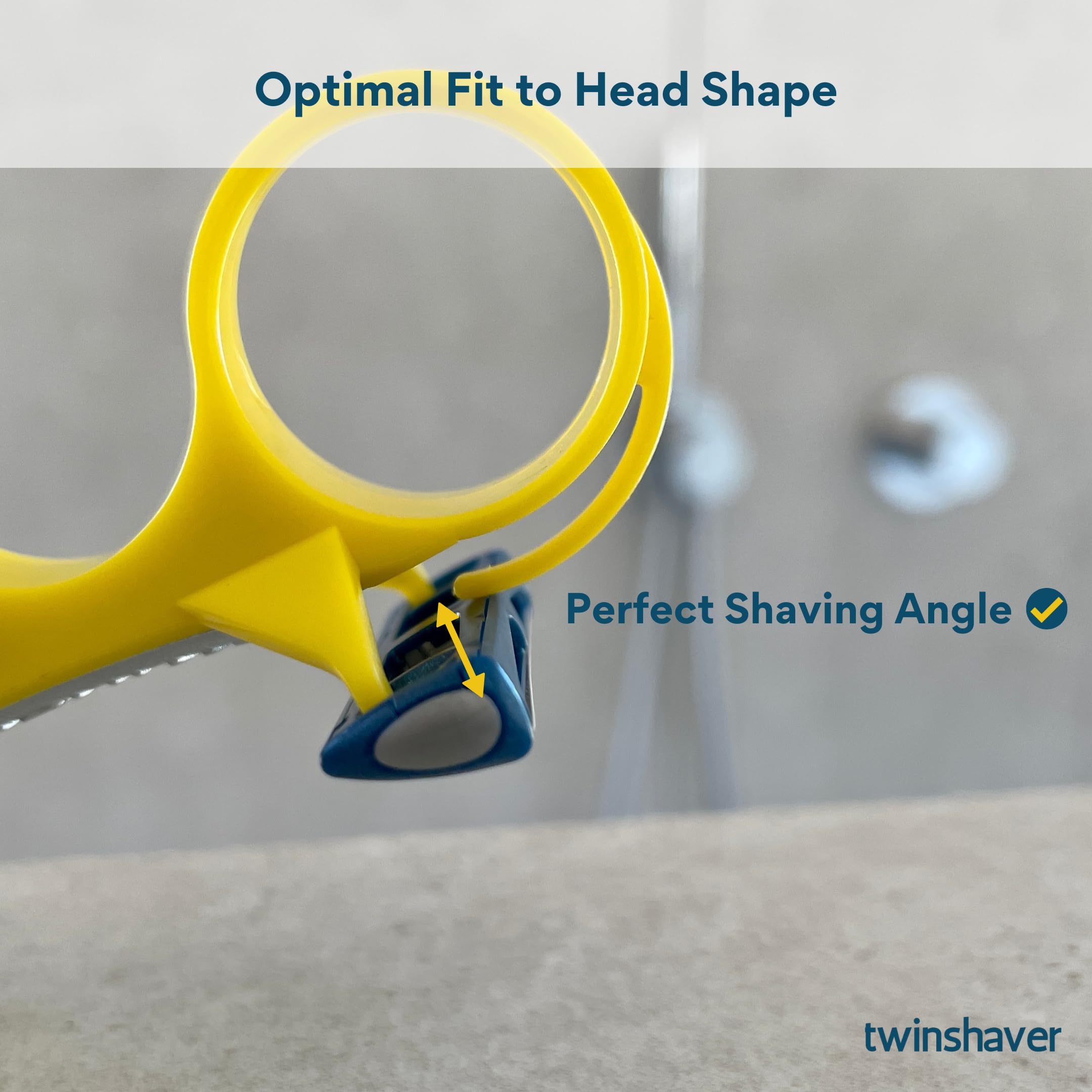 twinshaver maquinilla de afeitar calva + 4 hojas de afeitar, protección contra cortes y 80% de ahorro de tiempo, para el cuerpo y la cabeza, maquinilla de afeitar en húmedo de 0mm (amarillo)