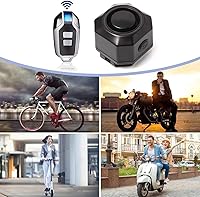 Vista 6 de Alarma de bicicleta USB recargable inalámbrica remota alarma de vehículo inteligente antirrobo cuerno de vibración con sensor de movimiento