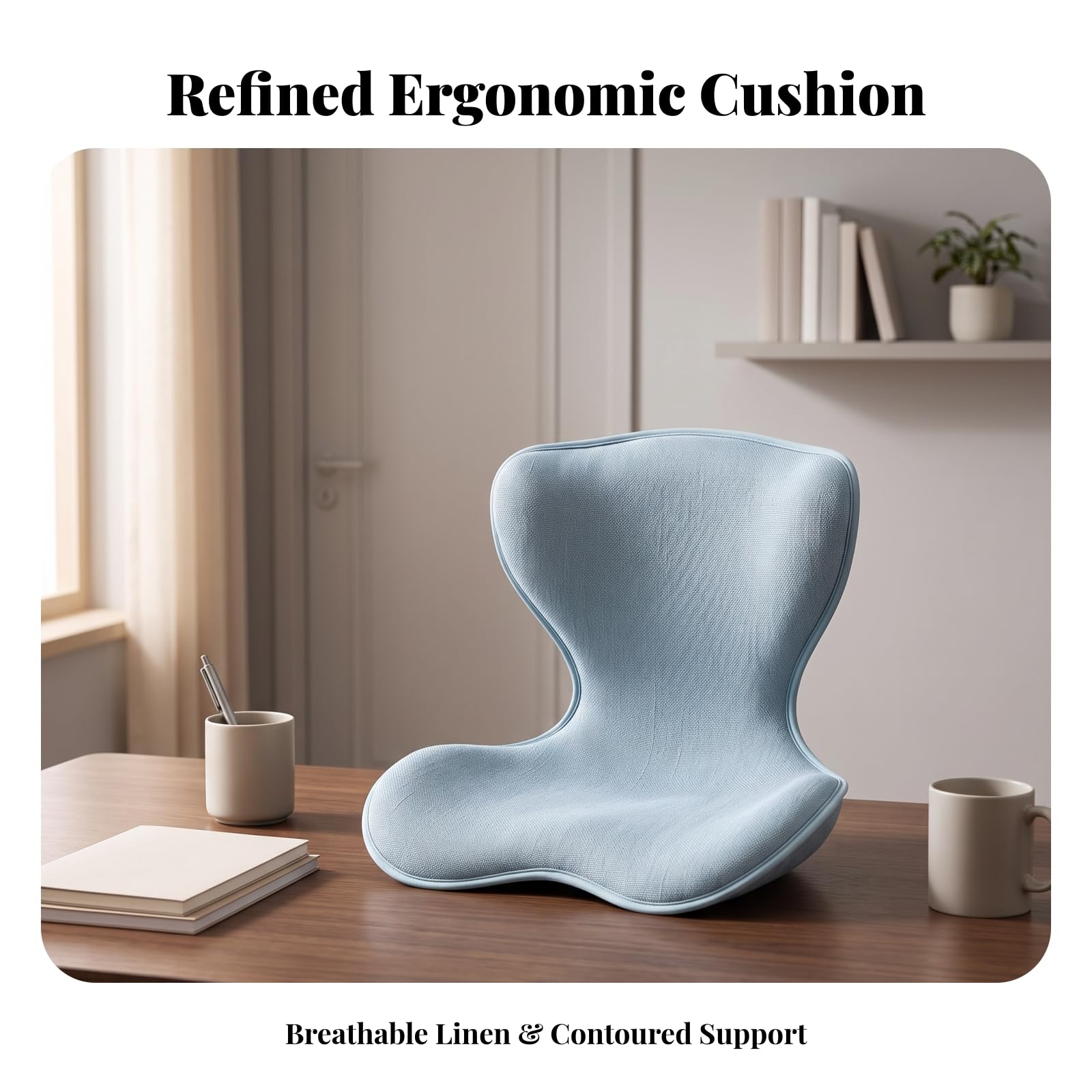Coussin Siège Bureau Respirant, Color to 2, 43 × 37 × 38 Cm