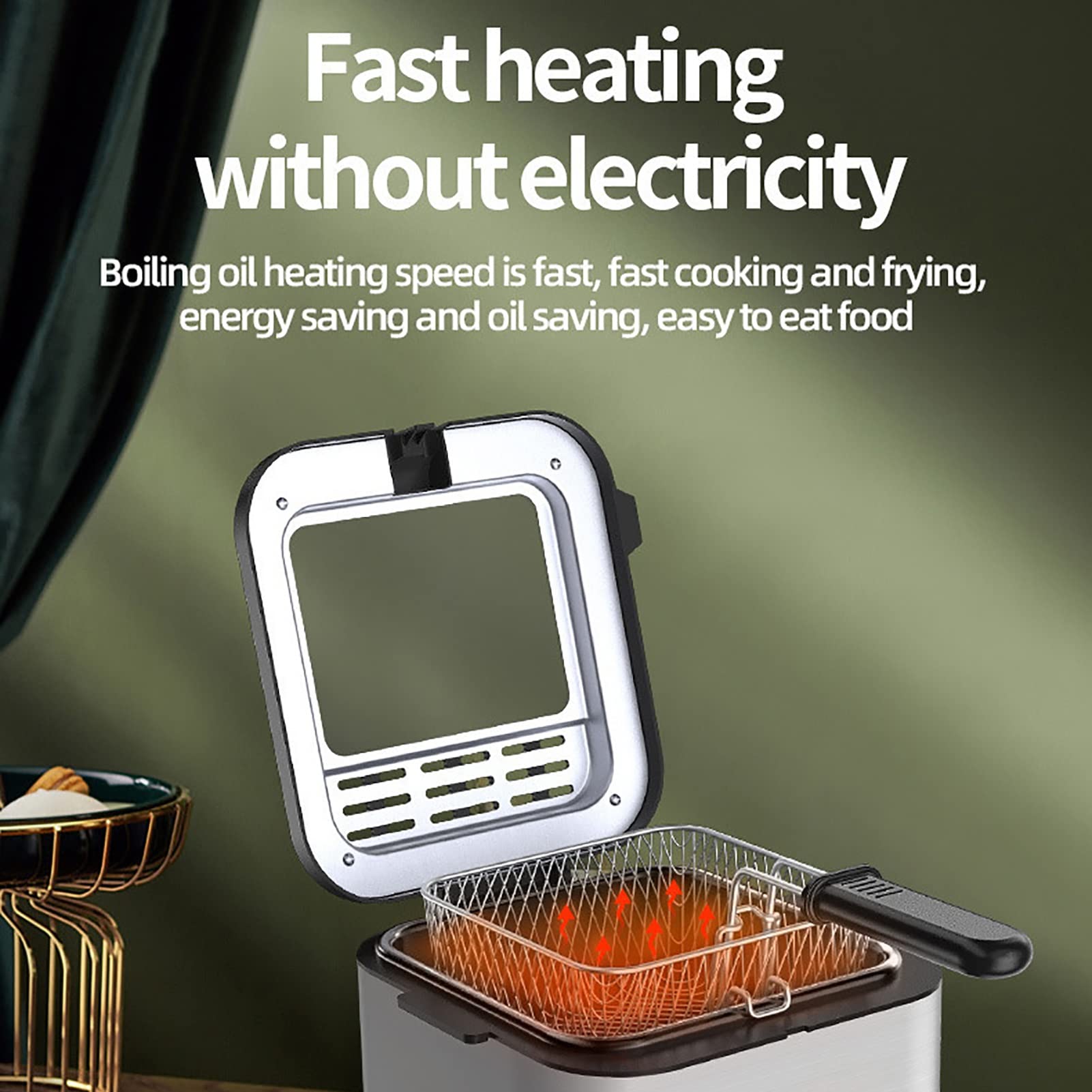 3,5L elektrische friteuse, draagbare roestvrijstalen