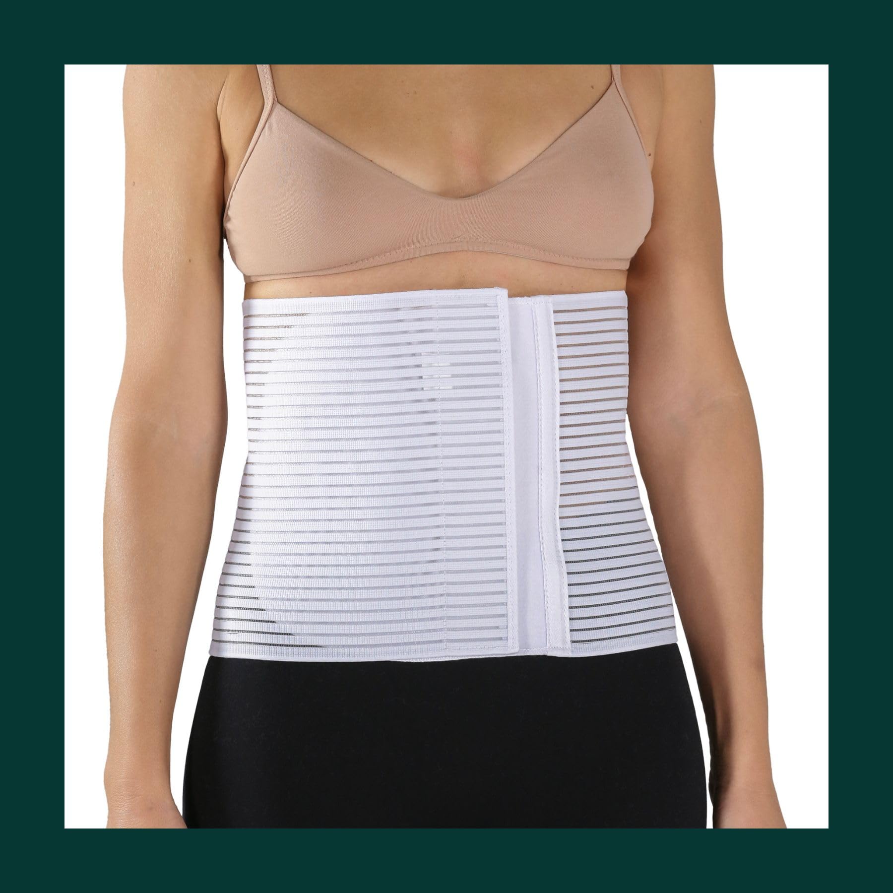 Easy8 – H28/80 Pancera Contenitiva Uomo Donna, Pancera Post Parto, Altezza 28 cm, Fascia Addominale Post Operatoria, Elastica, Guaina, Lombare, Corsetto, Chiusura a Strappo Regolabile