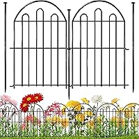 Dyemair 28ft Arched Decorative Garden Fence: 26-Pack Rustproof No-Dig Metal Barrier for Dogs, Rabbits, Yard Edging & Patio Borders