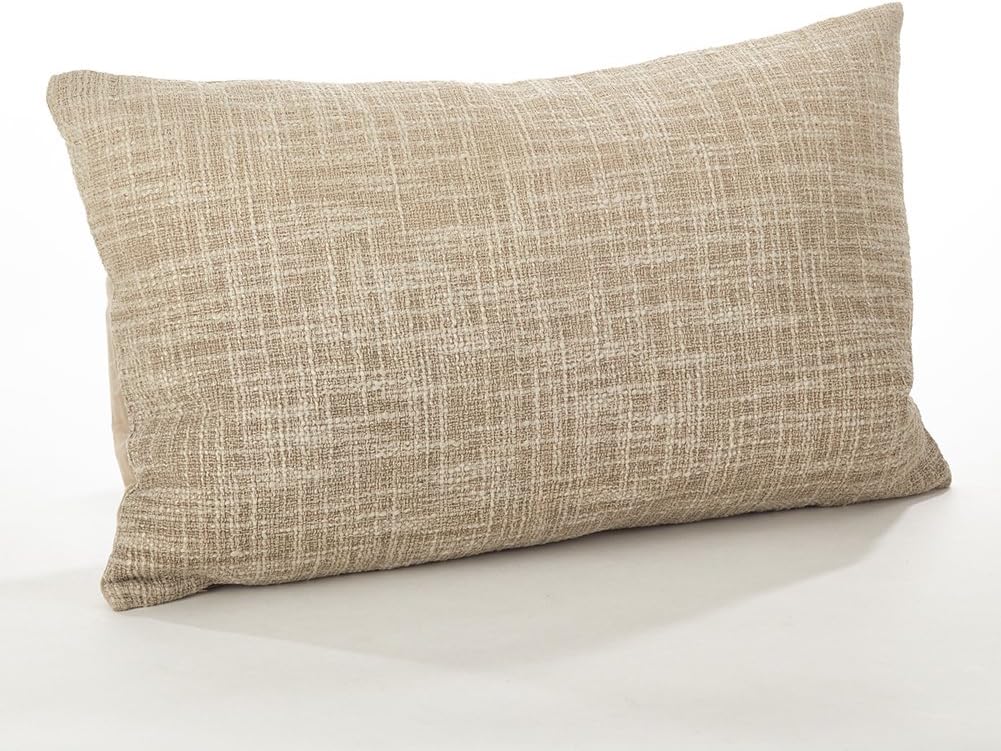 Fennco Styles Lancaster Collection Ombré Design Down Filled Cotton Throw Pillow - 3 Colors - 2 Sizes (Natural, 20" x 20")