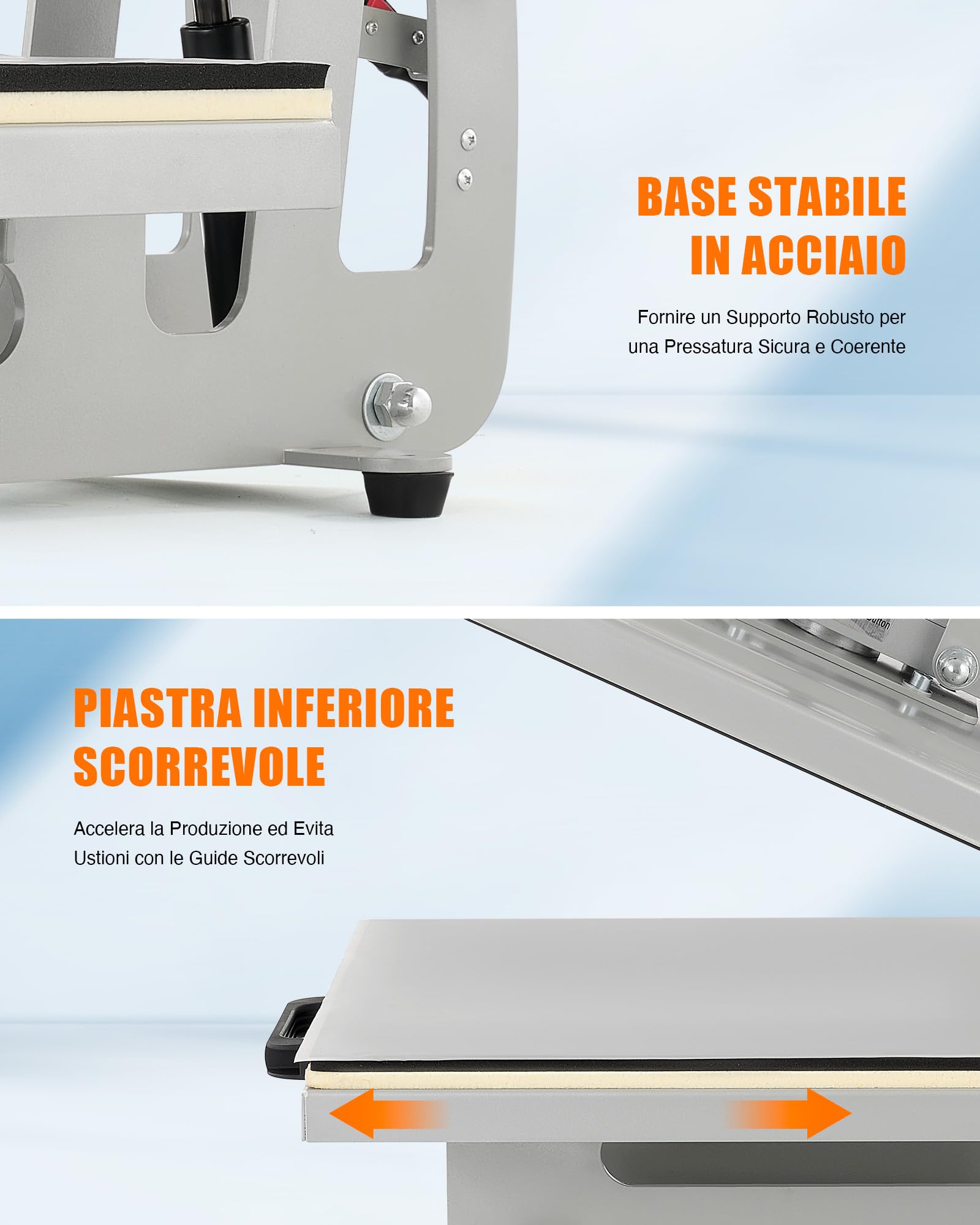 CREWORKS 50x40cm Pressa a Caldo per Magliette con Apertura Automatica 2200W Termopressa per Magliette Macchina per Sublimazione Digitale per Magliette Borse o DIY