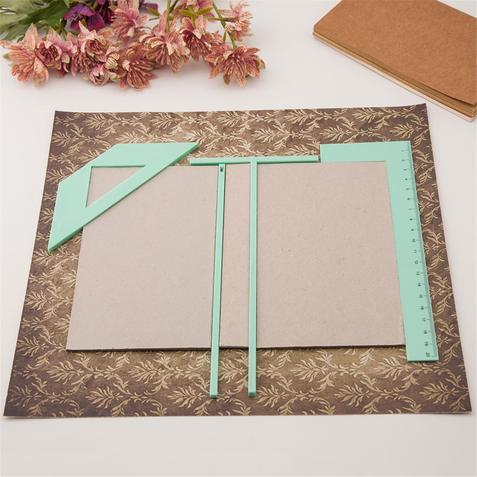 Ensemble de règles de reliure pour reliure de livres, outil de scrapbooking avec outil de reliure, poinçons, aiguille à coudre et fil