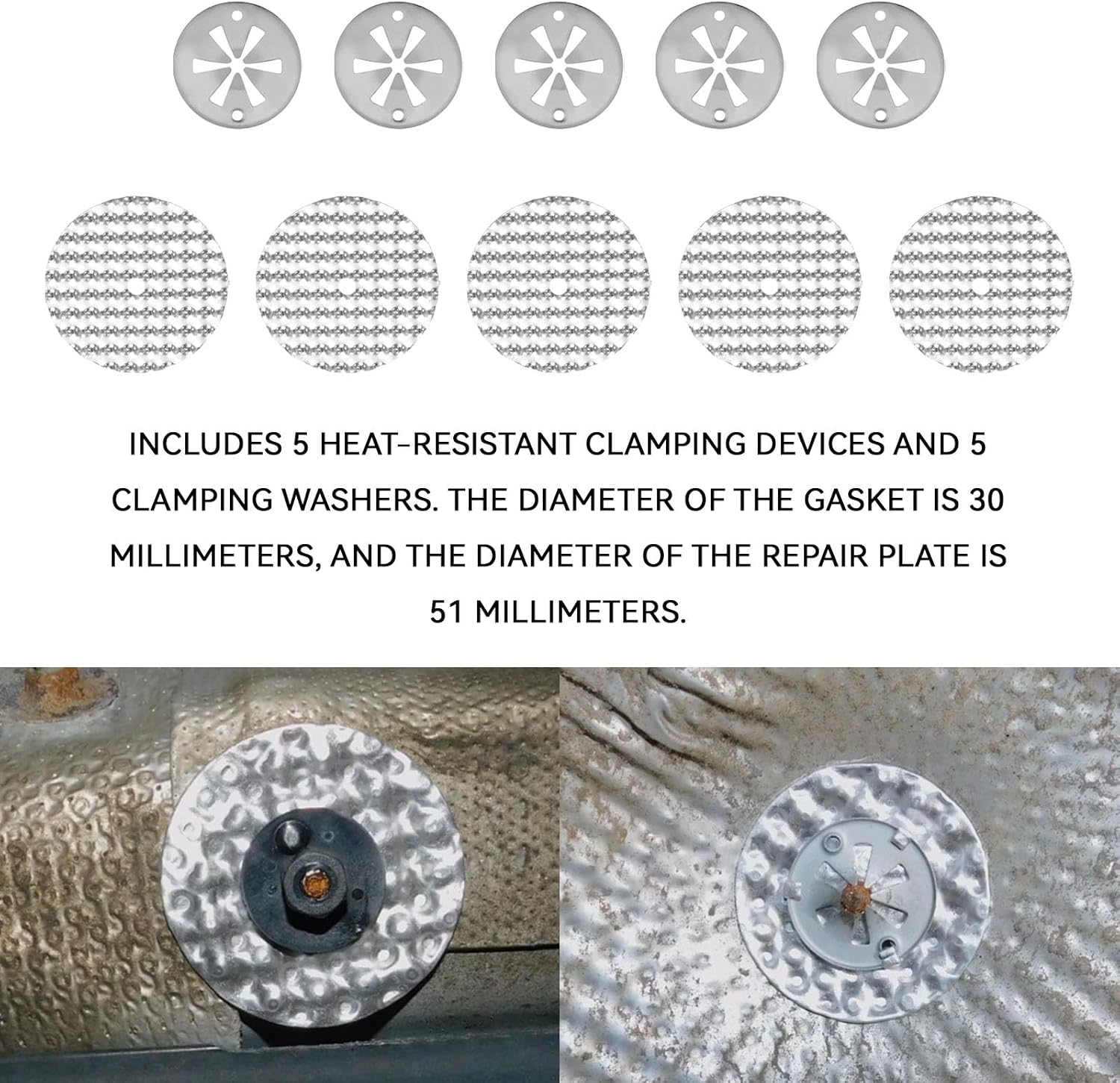 5 Set Car Heat Shield Repair Kit with Washers, Exhaust Heat Shield Clips Replace OEM# 6715468,N90335004,N9033500, Professional Heat Shield Clips Replacement Fits for Most Cars Truck SUVS
