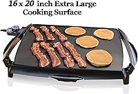 Vista 4 de Plancha eléctrica antiadherente extra grande, 12 rebanadas de tostadas francesas a la vez