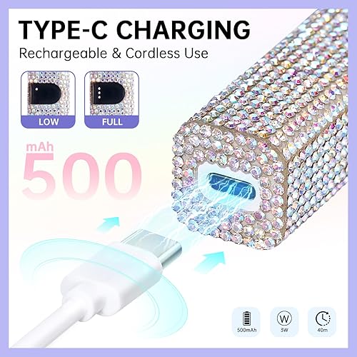 Miniatura 4 de Luz UV de mano para uñas de gel, mini lámpara LED inalámbrica para esmalte de uñas de gel, lámpara de curación flash portátil, secador de uñas USB