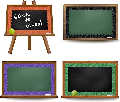 Miniatura 3 de Whaline Bordes de tablón de anuncios de Halloween de 131.2 pies con brillantina, verde, morado, negro y naranja, tiras de tablero de anuncios