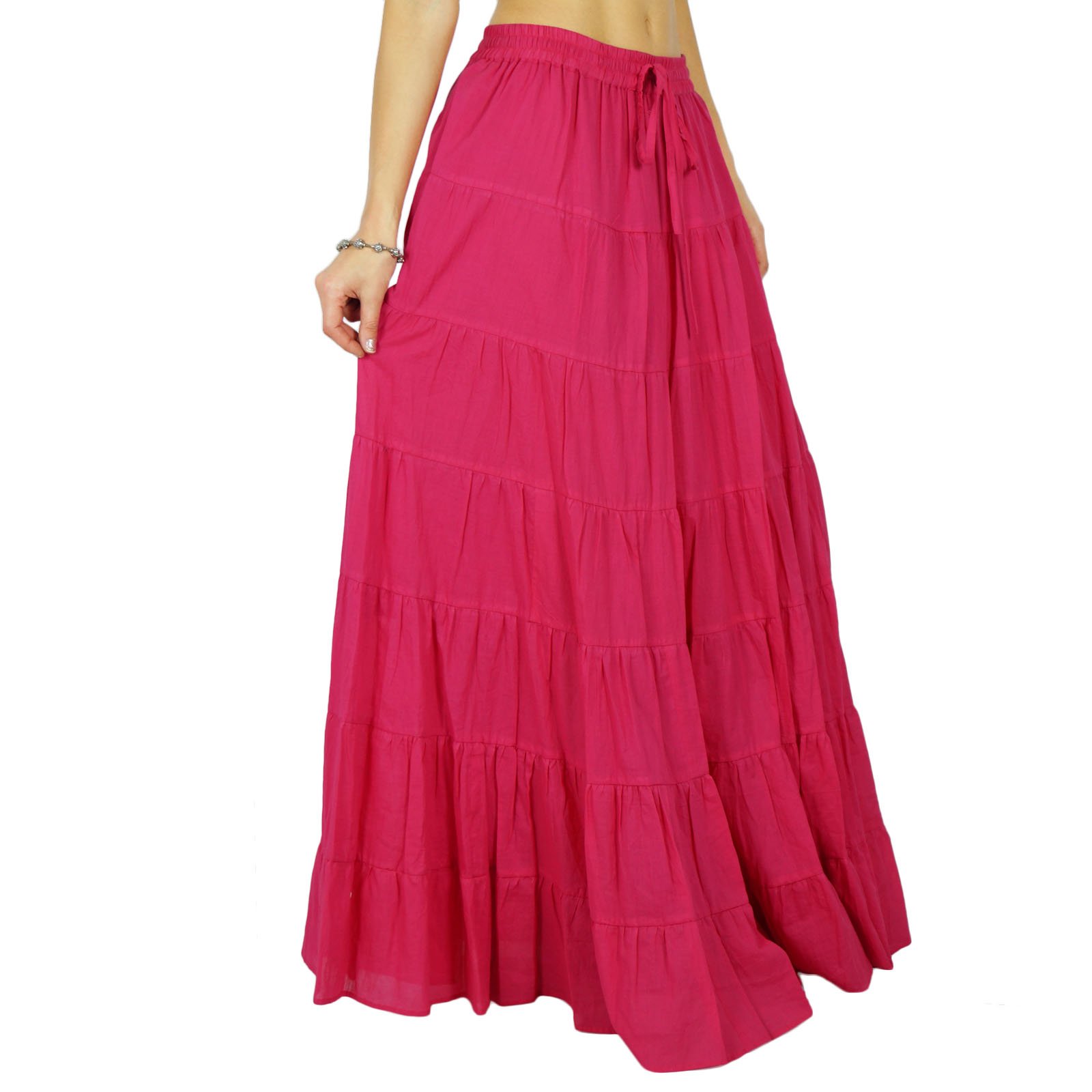 Maxi-gonna da spiaggia in cotone, abbigliamento da resort, gonna lunga estiva