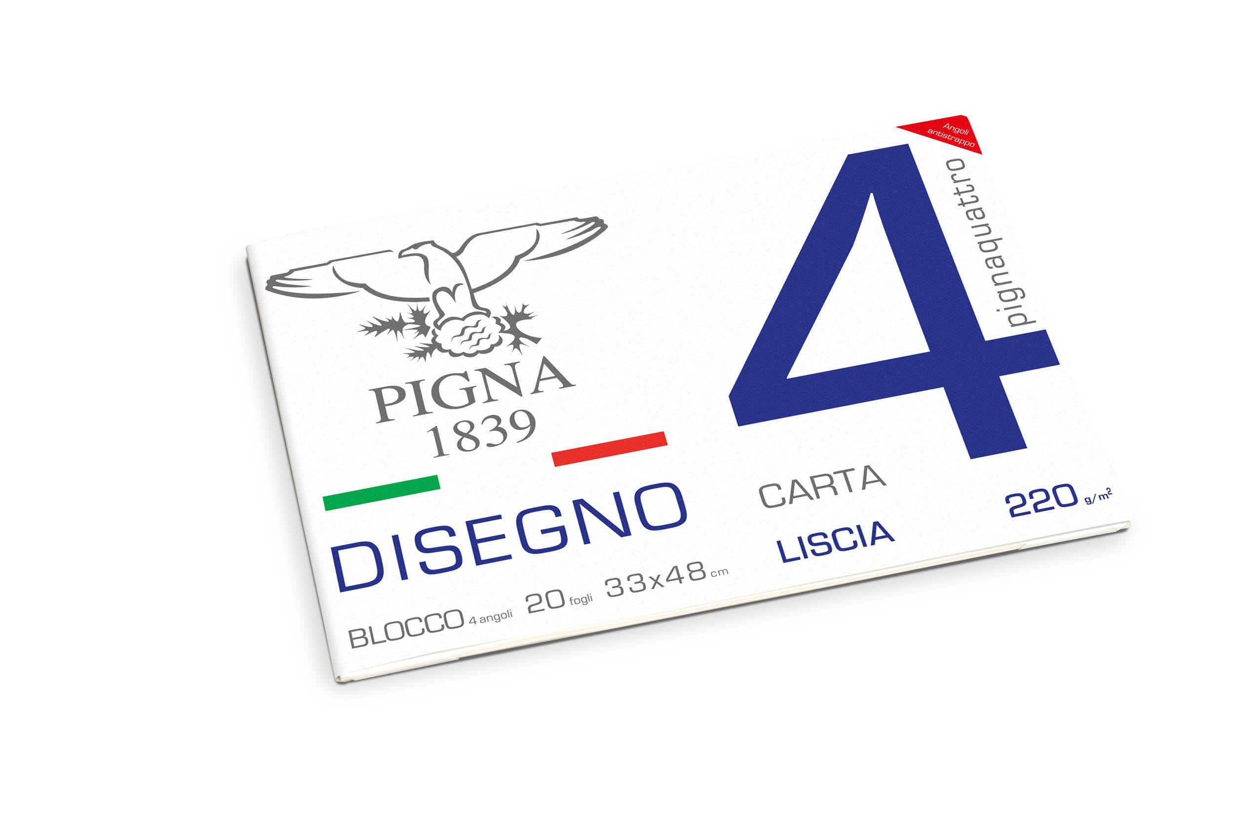 Pigna Album Da Disegno Pignaquattro - 24x33 Cm, Fogli Lisci, 220 G/m², 20 Fogli, Bianco (Confezione Da 2) - Foto 3