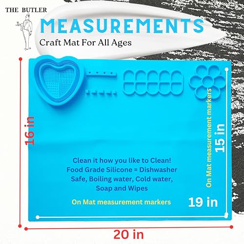 Miniatura 3 de Tapete de silicona para niños para manualidades, pintura y juego desordenado con taza magnética extraíble, regalo de arte de Chrildren, regalo de