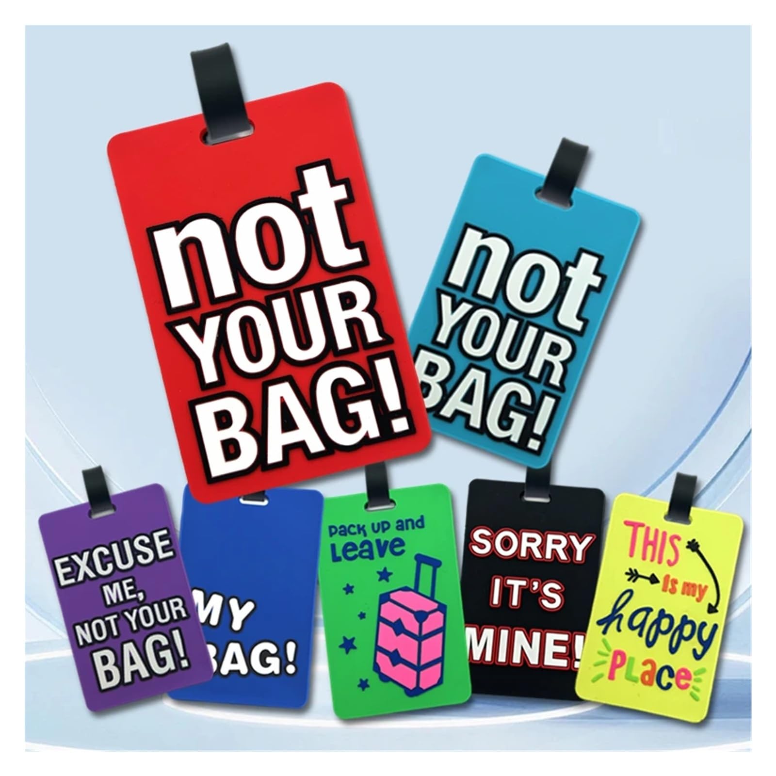Etichetta for borsa da viaggio Borsa in PVC con biglietto visita e copertura for la privacy Per Bagaglio Valigie(Letter-A 7pcs)