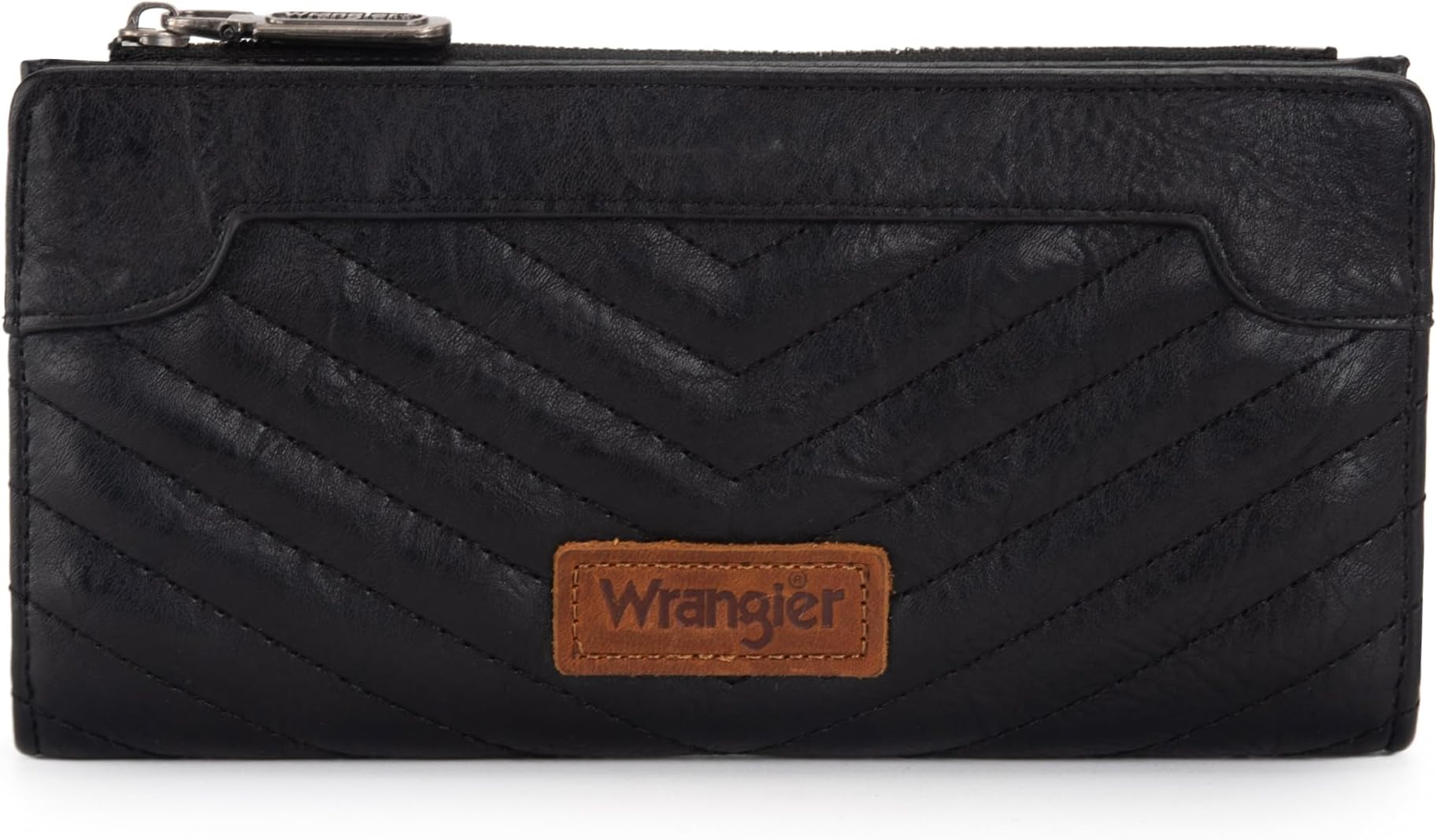 Wrangler Minimalist Wallet for Women Credit Card Wallet Ladies Travel Wallets Black Wallets for Womens Monederos de Mujer Card Cases & Money Organizers with Smooth Zippers for Women Men