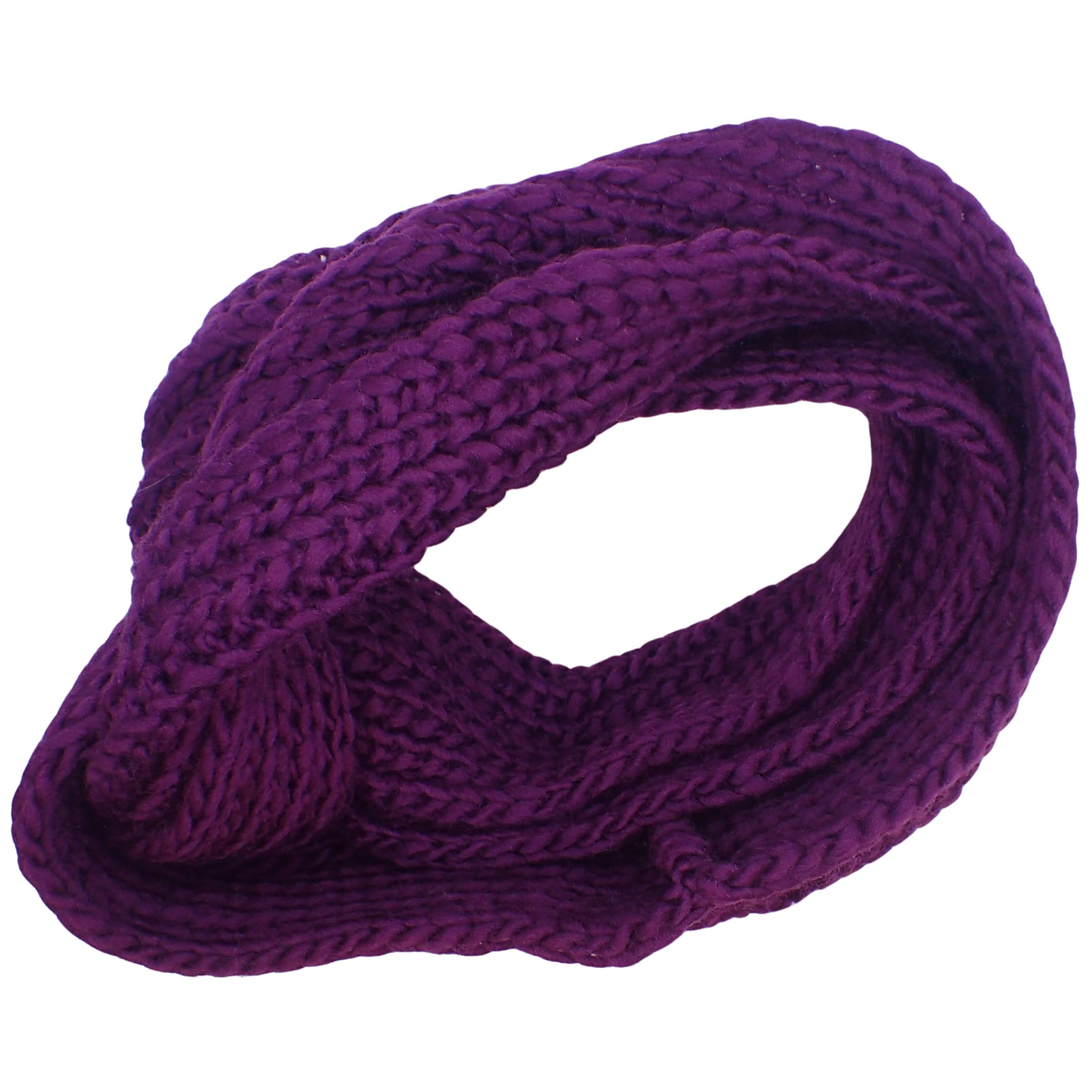 Topkids Accessories Women's Purple Looped Scarfs For And Men, Infinity Scarf, Scarf, Scarves For Uk, Scarf, Clothes For Snood Scarf, Neck Warmer (Purple)