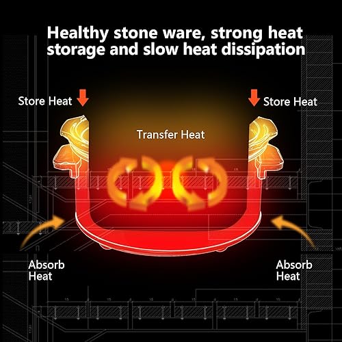 Miniatura 5 de Magnifique - Olla de cocción lenta programable digital de 8 cuartos de galón con temporizador, pequeño aparato de cocina para cenas familiares,