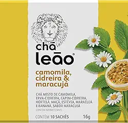 Leão Chá Premium - Camomila Cidreira E Maracujá 10 Sachês