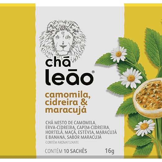 Leão Chá Premium - Camomila Cidreira E Maracujá 10 Sachês