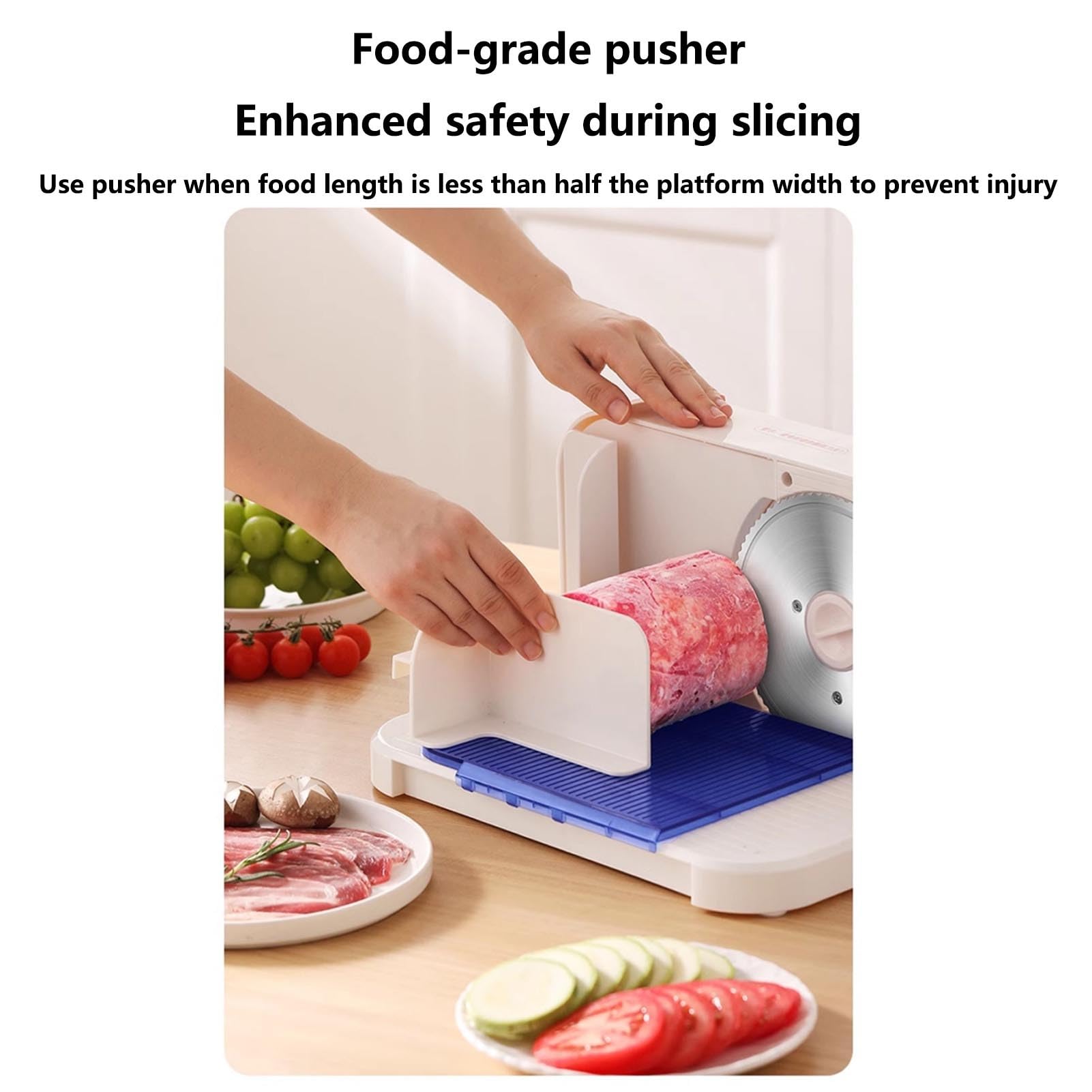 Machine De Tranchage Électrique Pour La Charcuterie, Le Pain Et Le Fromage Slicers De Viande Avec Coupe-acier Amovible 190 Mm Épaisseur Réglable De 0~15 Mm Convient À La Maison Et À L'usage Commercial