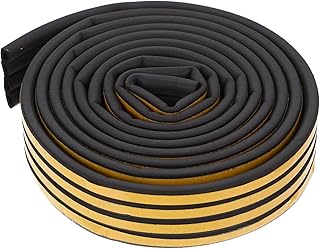 OUNONA Selbstklebender Türdichtungsstreifen D profil Schwarz Langlebiger Zugluftstopper für Türen und Fenster Geräuschdämmend Wärmeisolierend Energiesparend Einfach Anzubringen