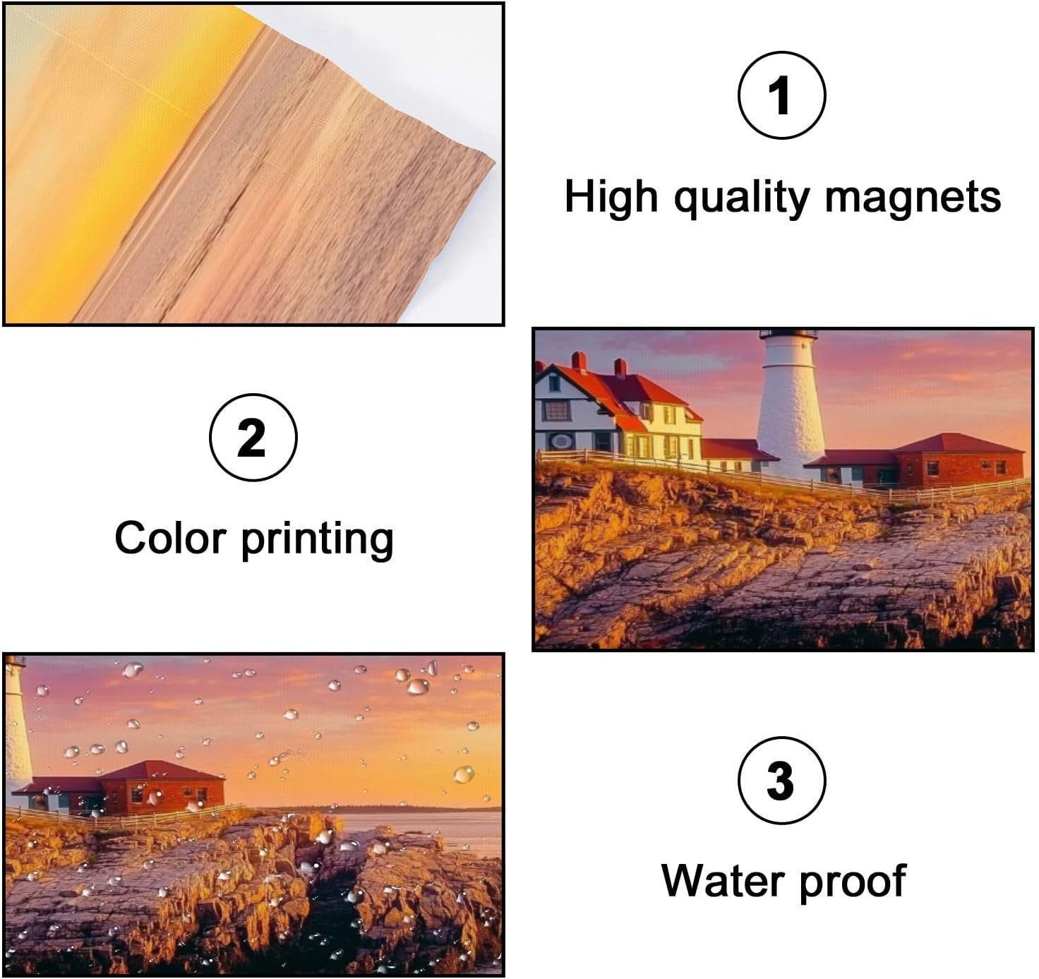 Fluorescent Light Covers for Ceiling Lights Rocky Coastline Portland Maine Easy to Install Magnetic Light Filter for Classroom Office Hospitals School Home Decor