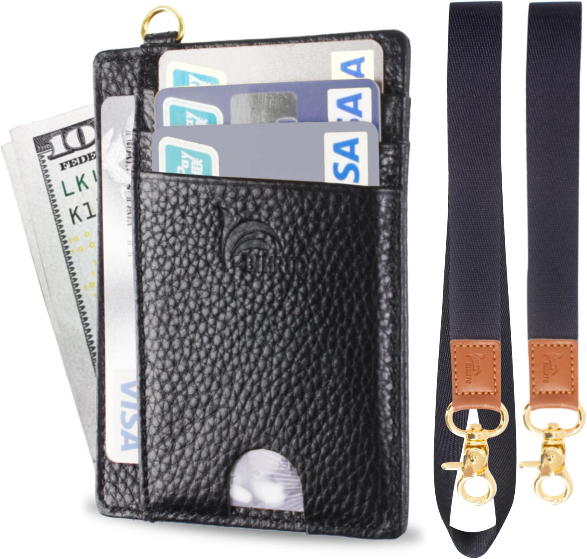 BIHRTCMinimalist Slim RFID Blocking Card Leather Pocket Wallet for Men Women
