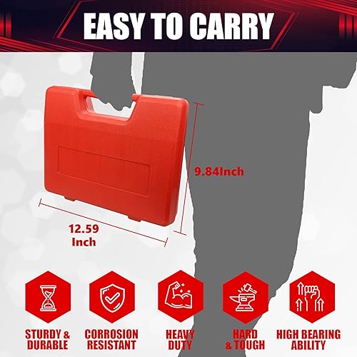 Miniatura 8 de Juego de brocas de mampostería de martillo giratorio y cinceles, 17 piezas, juego de brocas SDS Plus, apto para taladrar y cortar en hormigón,